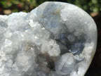 Polished and Natural Blue Celestite Hearts x 3 From Sakoany, Madagascar - Toprock Gemstones and Minerals 