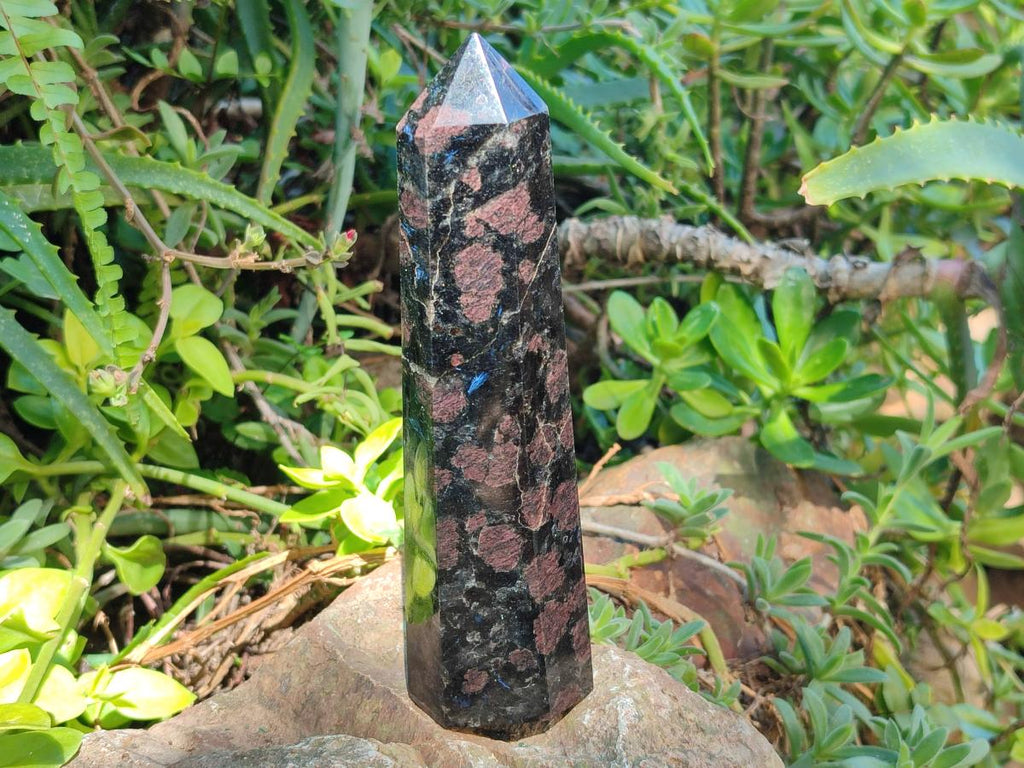 Polished Rare "Water Sapphire" Display Crystals with Sillimanite Spots x 3 From Ambatofinandrahana, Madagascar