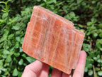Natural Rhombohedral Sunset Orange Calcite Specimens x 4 From Spitzkop, Namibia