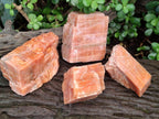 Natural Rhombohedral Sunset Orange Calcite Specimens x 4 From Spitzkop, Namibia