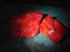 Natural Rhombohedral Sunset Orange Calcite Specimens x 4 From Spitzkop, Namibia