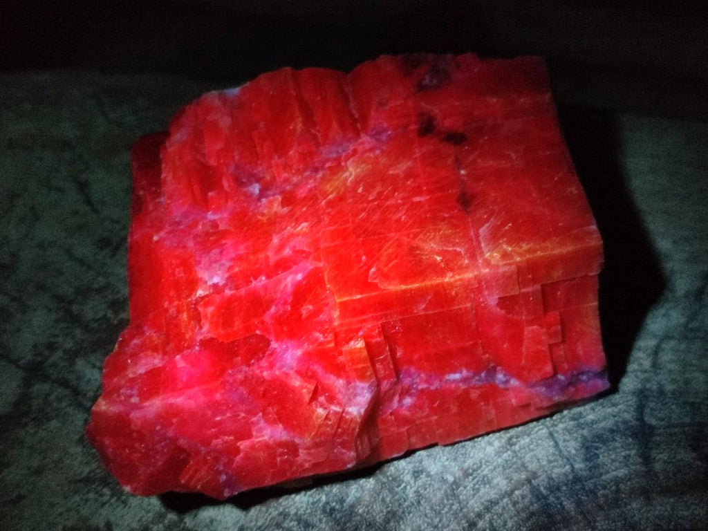 Natural Rhombohedral Sunset Orange Calcite Specimens x 4 From Spitzkop, Namibia