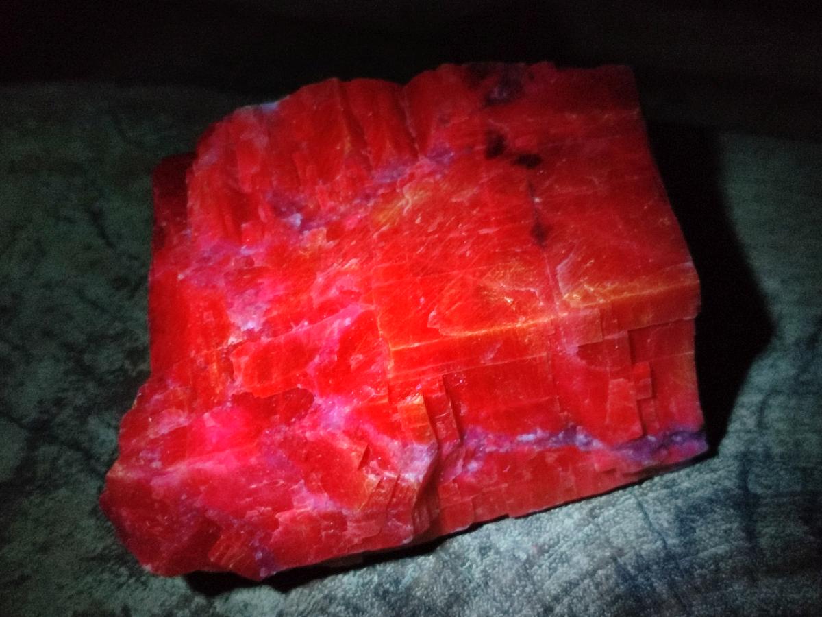 Natural Rhombohedral Sunset Orange Calcite Specimens x 4 From Spitzkop, Namibia