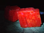 Natural Rhombohedral Sunset Orange Calcite Specimens x 4 From Spitzkop, Namibia
