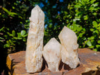 Natural Cascading "Anananas" Candle Quartz Crystals x 12 From Antsirabe, Madagascar