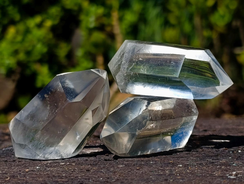 Polished Double Terminated Clear Quartz Crystals x 24 From Madagascar - Toprock Gemstones and Minerals 