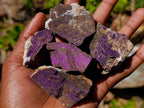 Natural Metallic Cobbed Purpurite Specimens x 35 From Erongo, Namibia