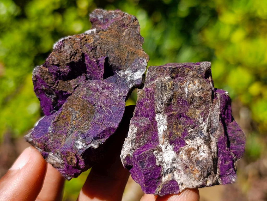 Natural Metallic Cobbed Purpurite Specimens x 35 From Erongo, Namibia