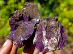 Natural Metallic Cobbed Purpurite Specimens x 35 From Erongo, Namibia