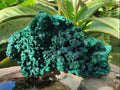 Natural Large Cabinet Size Silky Malachite Specimens x 2 From Kasompe, Congo