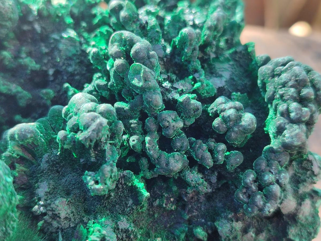 Natural Large Cabinet Size Silky Malachite Specimens x 2 From Kasompe, Congo