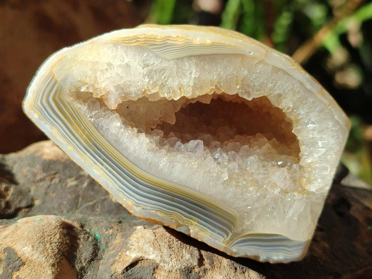Polished Mix of Banded Agate Pieces x 6 From Madagascar