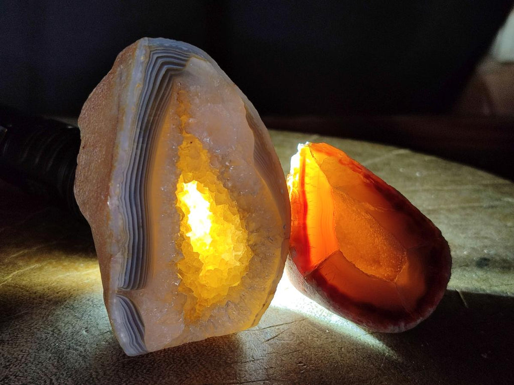 Polished Mix of Banded Agate Pieces x 6 From Madagascar
