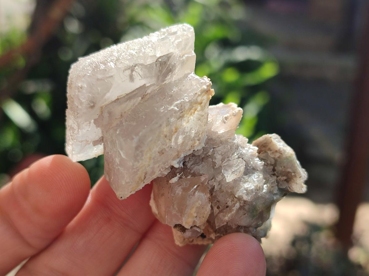 Natural Stacked Rhombohedral Calcite Specimens with Spearhead Crystals x 12 From Albert's Mountain, Lesotho