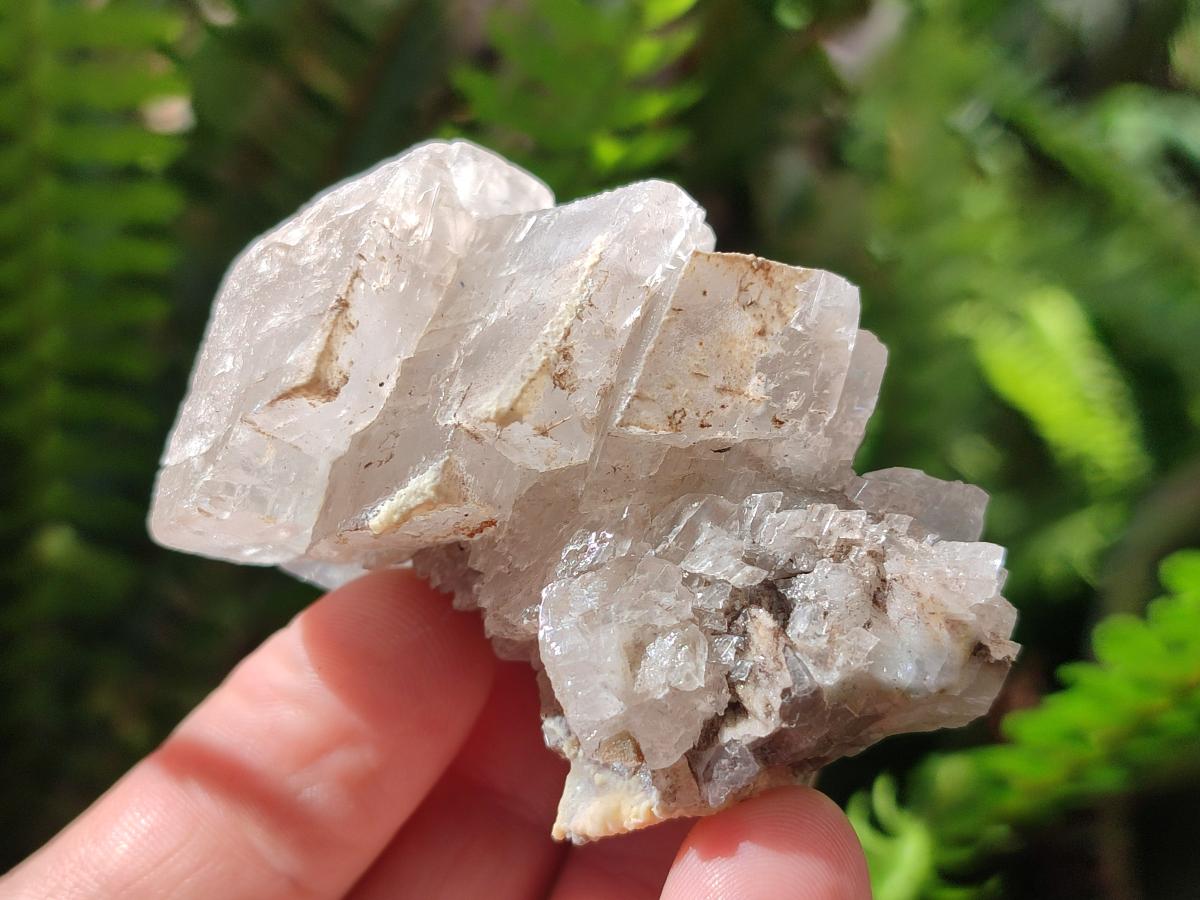 Natural Stacked Rhombohedral Calcite Specimens with Spearhead Crystals x 12 From Albert's Mountain, Lesotho