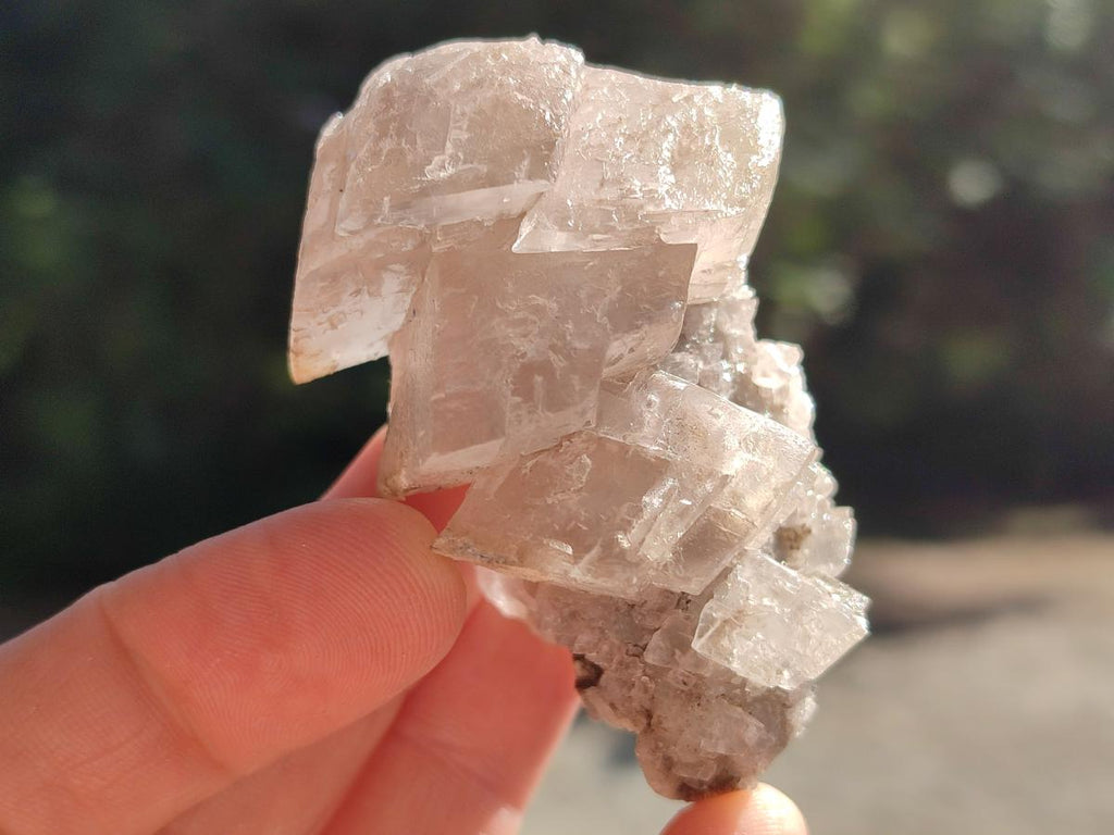Natural Stacked Rhombohedral Calcite Specimens with Spearhead Crystals x 12 From Albert's Mountain, Lesotho