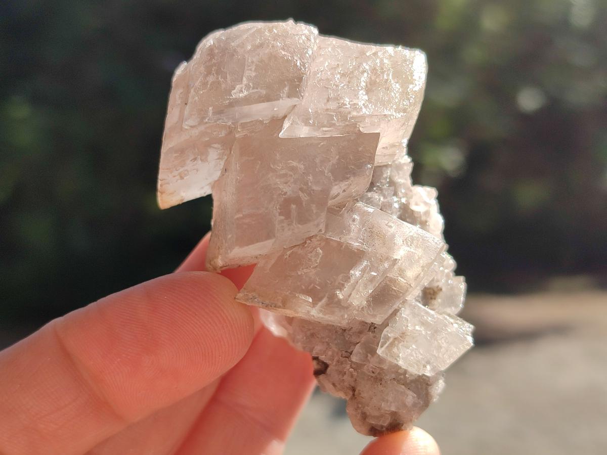 Natural Stacked Rhombohedral Calcite Specimens with Spearhead Crystals x 12 From Albert's Mountain, Lesotho