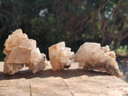 Natural Stacked Rhombohedral Calcite Specimens with Spearhead Crystals x 12 From Albert's Mountain, Lesotho