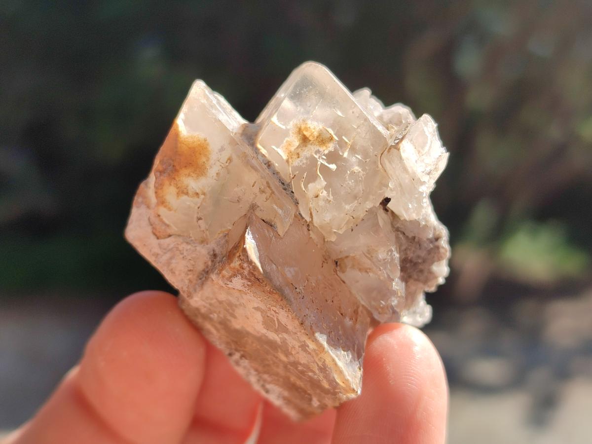 Natural Stacked Rhombohedral Calcite Specimens with Spearhead Crystals x 12 From Albert's Mountain, Lesotho
