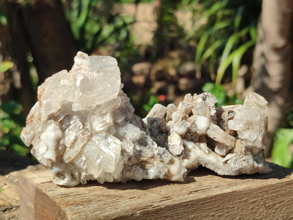 Natural Stacked Rhombohedral Calcite Specimens with Spearhead Crystals x 12 From Albert's Mountain, Lesotho