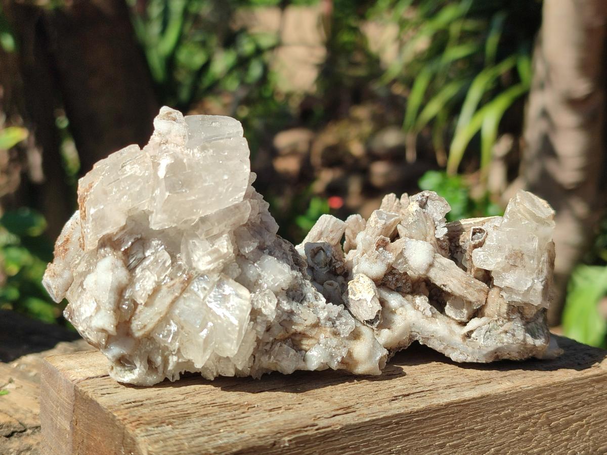 Natural Stacked Rhombohedral Calcite Specimens with Spearhead Crystals x 12 From Albert's Mountain, Lesotho