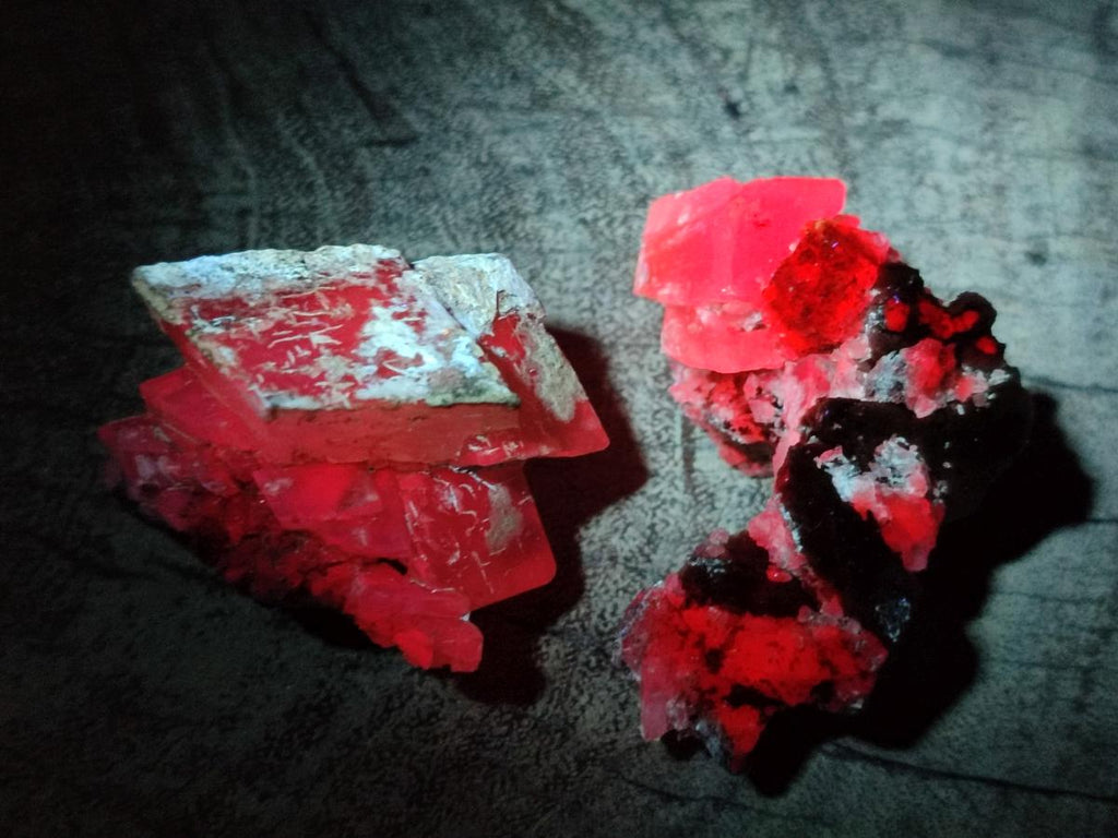 Natural Stacked Rhombohedral Calcite Specimens with Spearhead Crystals x 12 From Albert's Mountain, Lesotho