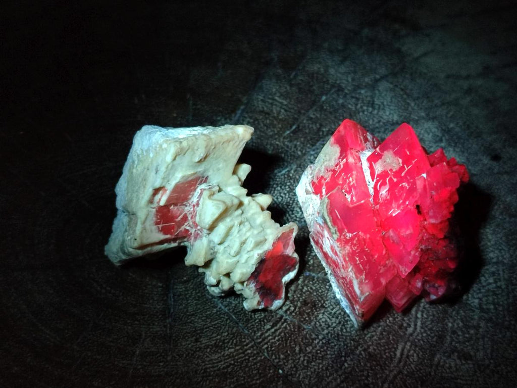 Natural Stacked Rhombohedral Calcite Specimens with Spearhead Crystals x 12 From Albert's Mountain, Lesotho