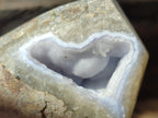 Polished and Natural Blue Lace Agate Standing Display Pieces and Free Form x 3 From Nsanje, Malawi