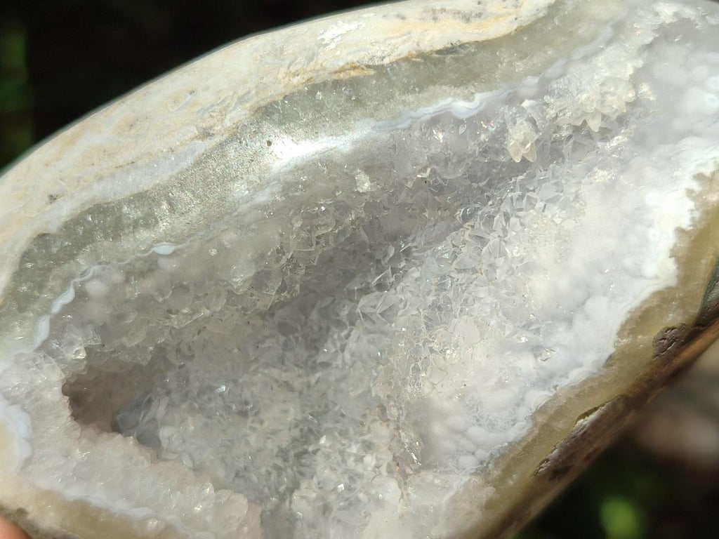 Polished and Natural Blue Lace Agate Standing Display Pieces and Free Form x 3 From Nsanje, Malawi