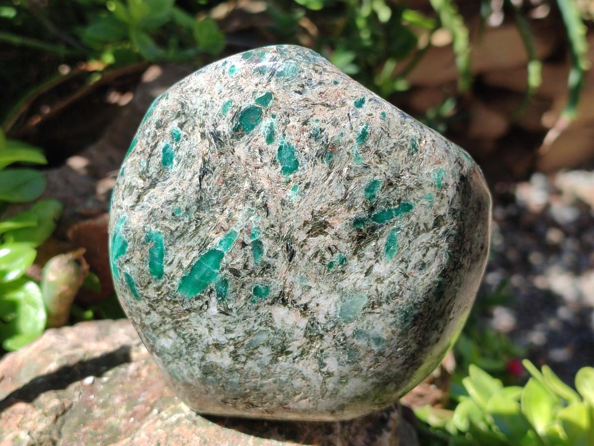 Polished Emerald Mica 'Mutokolite' Standing Display Pieces x 2 From Mutoko, Zimbabwe