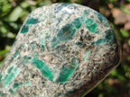 Polished Emerald Mica 'Mutokolite' Standing Display Pieces x 2 From Mutoko, Zimbabwe