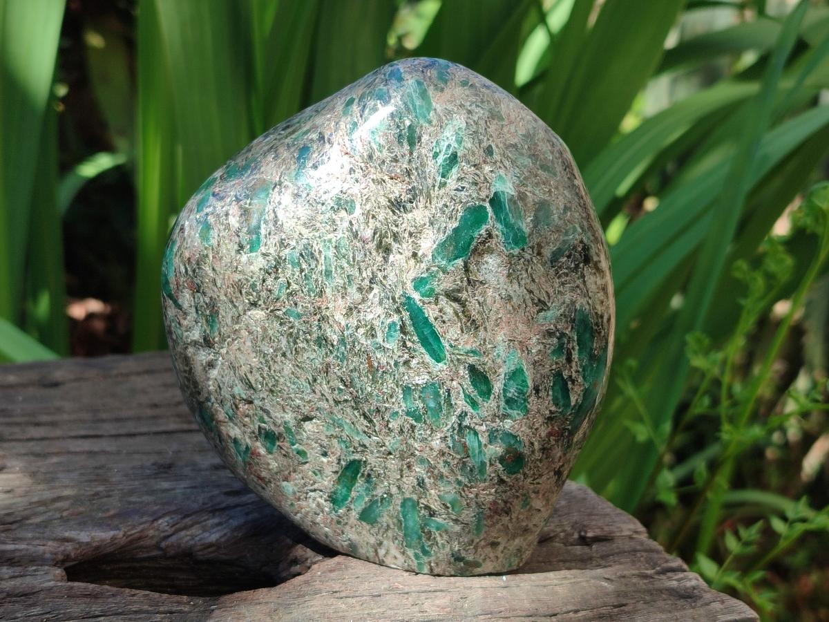 Polished Emerald Mica 'Mutokolite' Standing Display Pieces x 2 From Mutoko, Zimbabwe