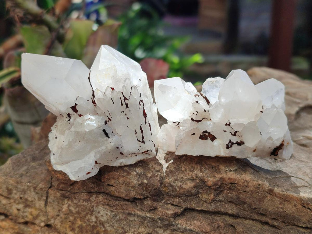 Natural Cascading Candle Quartz Crystals and Clusters x 12 From Antsirabe, Madagascar