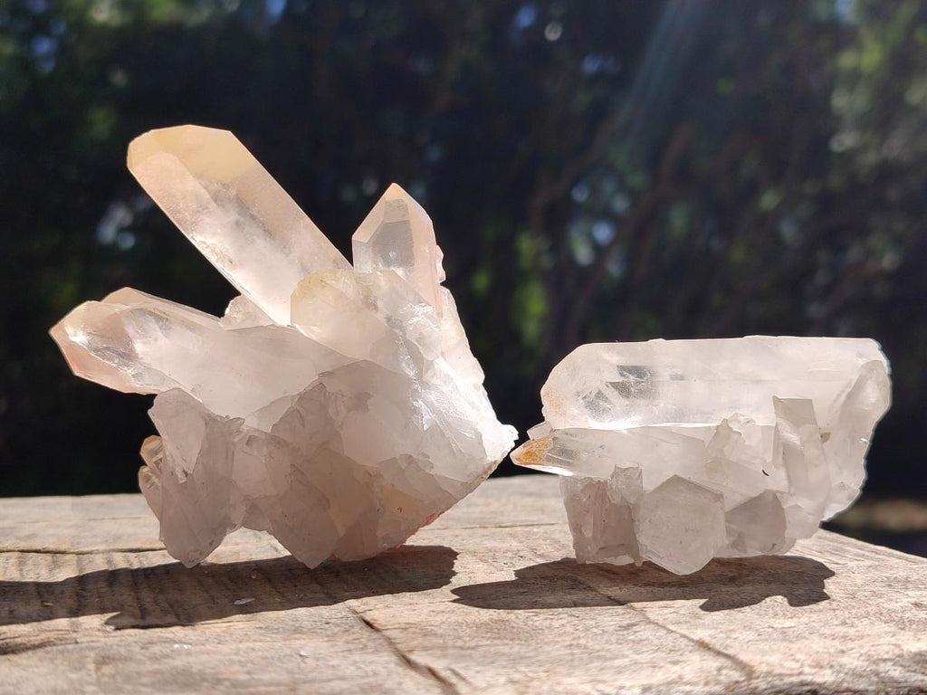 Natural Cascading Candle Quartz Crystals and Clusters x 12 From Antsirabe, Madagascar
