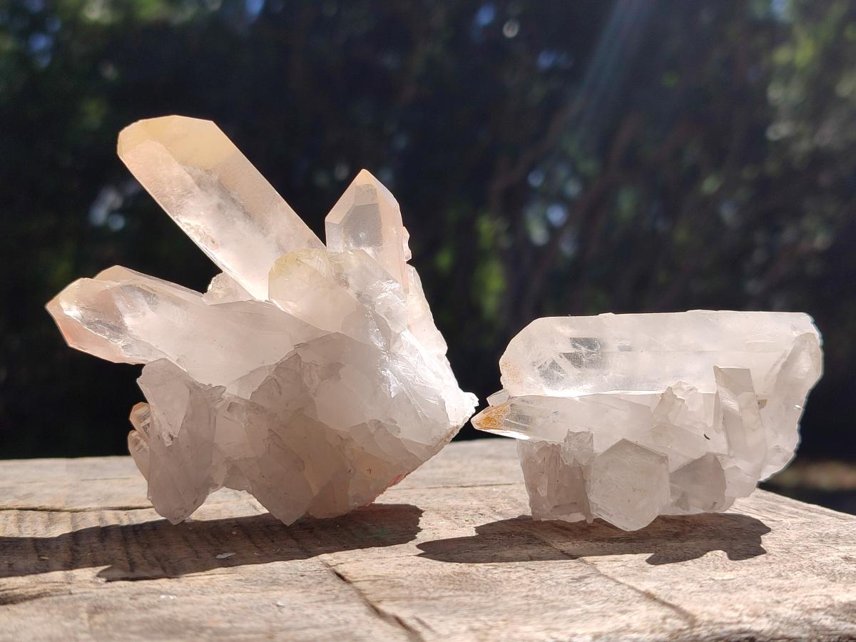 Natural Cascading Candle Quartz Crystals and Clusters x 12 From Antsirabe, Madagascar