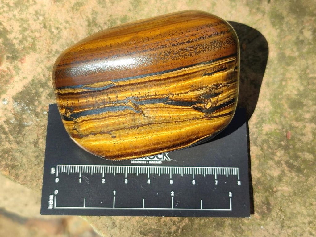 Polished Golden Tigers Eye Tumbled Free Forms x 6 From Prieska, South Africa