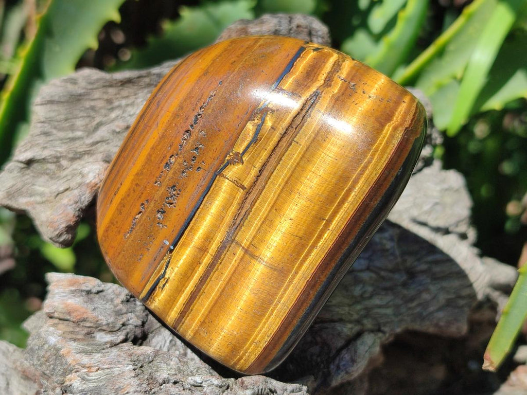 Polished Golden Tigers Eye Tumbled Free Forms x 6 From Prieska, South Africa