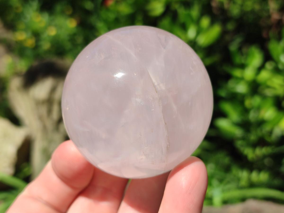 Polished Gemmy Star Rose Quartz Spheres x 6 From Madagascar