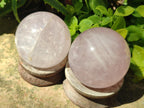 Polished Gemmy Star Rose Quartz Spheres x 6 From Madagascar