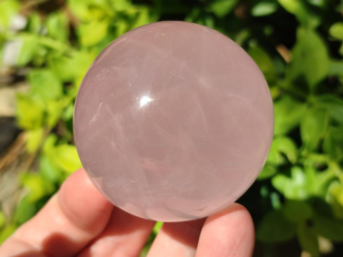 Polished Gemmy Star Rose Quartz Spheres x 6 From Madagascar