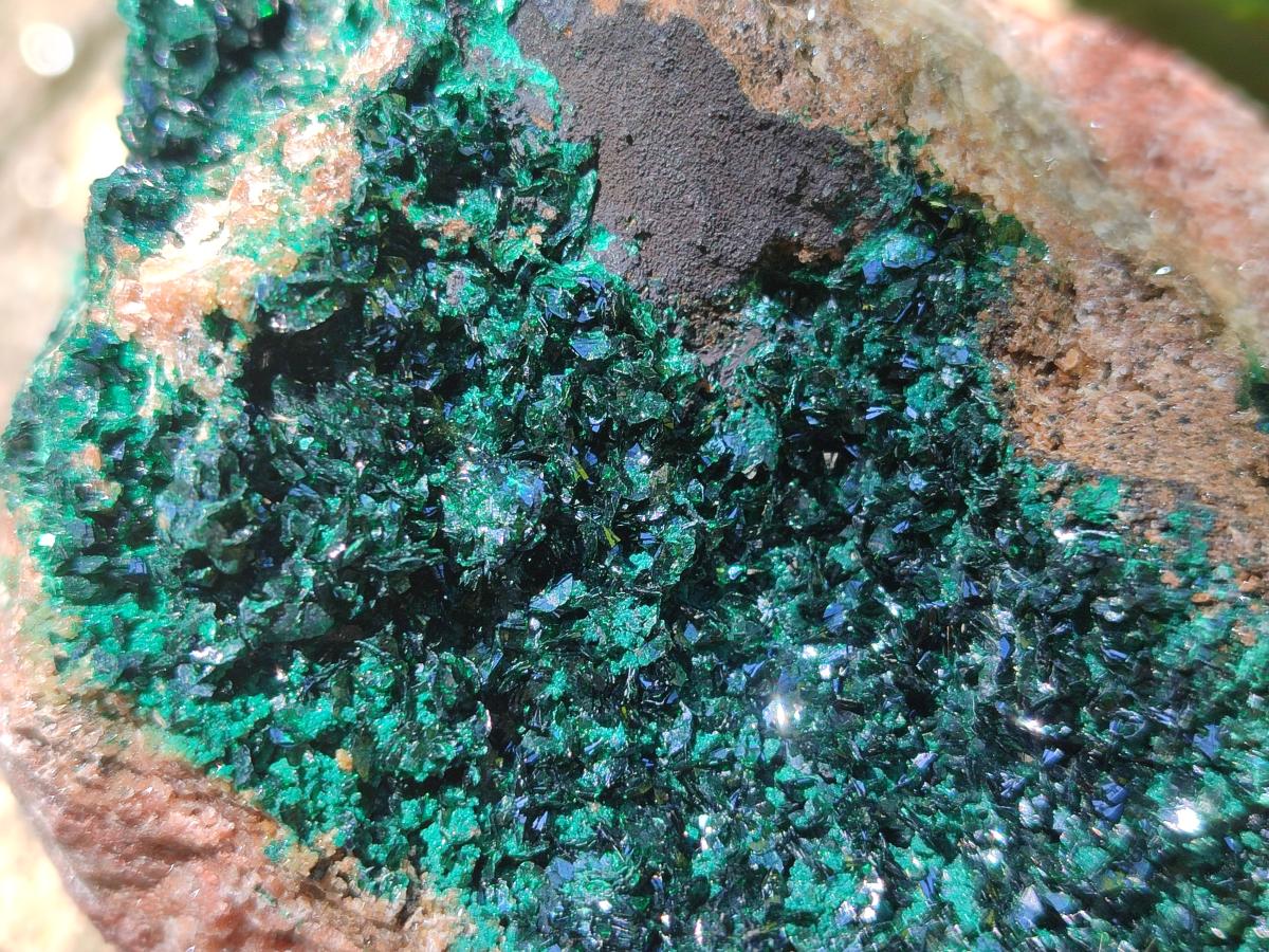 Natural Crystalline Malachite Specimens x 2 From Tenke Fungurume, Congo