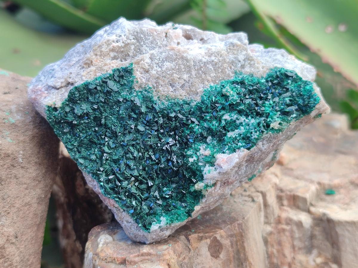 Natural Crystalline Malachite Specimens x 2 From Tenke Fungurume, Congo