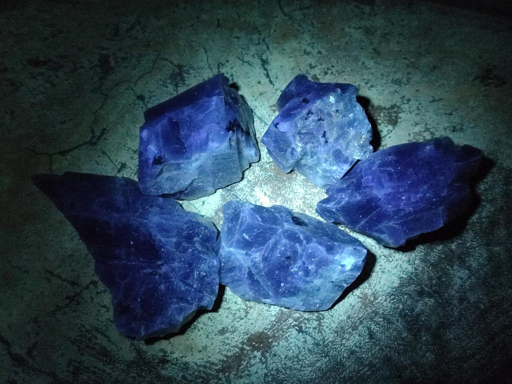 Natural Sky Blue Calcite Specimens with Metallic Titanium and Hematite x 24 From Spitzkop, Namibia - Toprock Gemstones and Minerals 