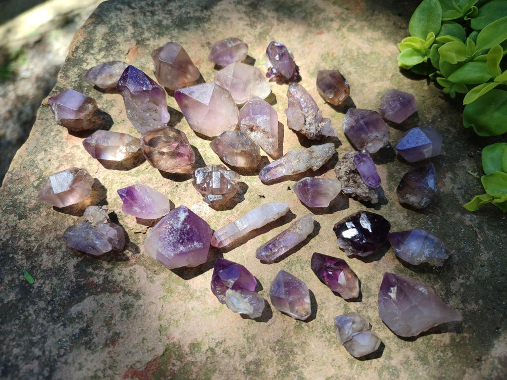Natural Amethyst Crystals x 35 From Madagascar - Toprock Gemstones and Minerals 