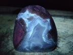 Polished and Natural Blue Lace Agate Standing Display Pieces x 2 From Nsanje, Malawi - Toprock Gemstones and Minerals 