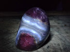 Polished and Natural Blue Lace Agate Standing Display Pieces x 2 From Nsanje, Malawi - Toprock Gemstones and Minerals 