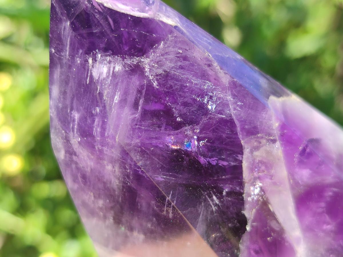 Polished Chevron Amethyst Display Crystals x 2 From Zambia - Toprock Gemstones and Minerals 