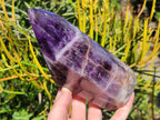 Polished Chevron Amethyst Display Crystals x 2 From Zambia - Toprock Gemstones and Minerals 