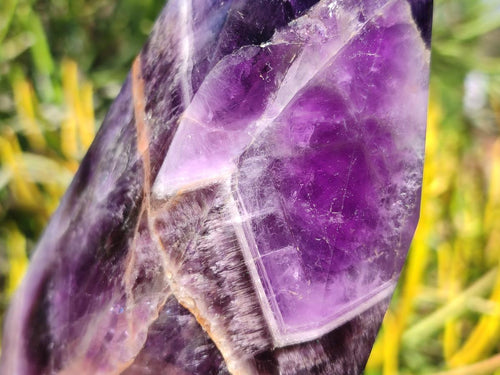 Polished Chevron Amethyst Display Crystals x 2 From Zambia - Toprock Gemstones and Minerals 