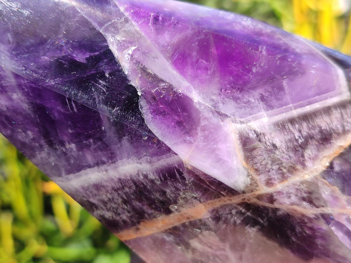 Polished Chevron Amethyst Display Crystals x 2 From Zambia - Toprock Gemstones and Minerals 